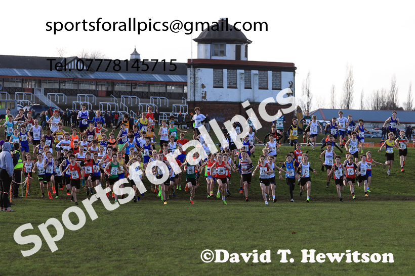 Boys Under-13s 2026 Northern Cross Country Champs., Pontefract Racecourse, Pontefract. Photo: David T. Hewitson/Sports for All Pics